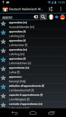 German Italian Dictionary FREE android App screenshot 2